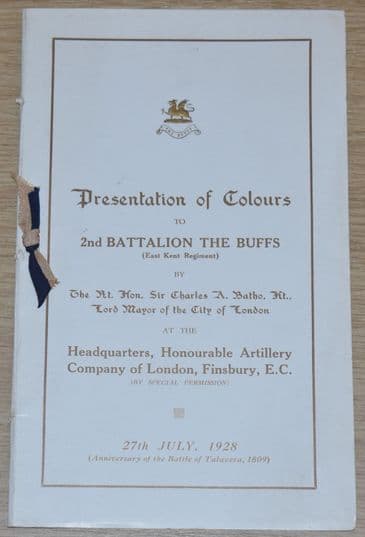 Presentation of Colours to 2nd Battalion The Buffs (East Kent Regiment), 27th July 1928