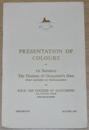 Presentation of Colours to the 1st Battalion The Duchess of Gloucester's Own, 1st June 1962