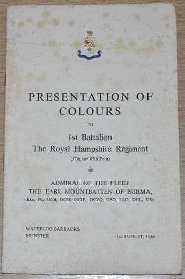 Presentation of Colours to the 1st Battalion The Royal Hampshire Regiment, 1st August 1963