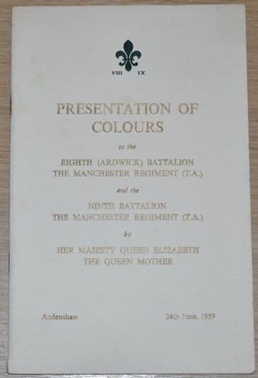 Presentation of Colours to the Eighth & Ninth Battalion The Manchester Regiment, 24th June 1959