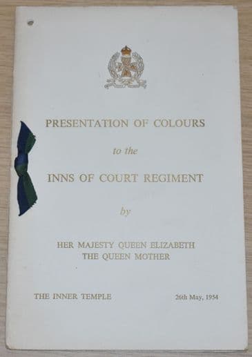 Presentation of Colours to the Inns of Court Regiment, 26th May 1954