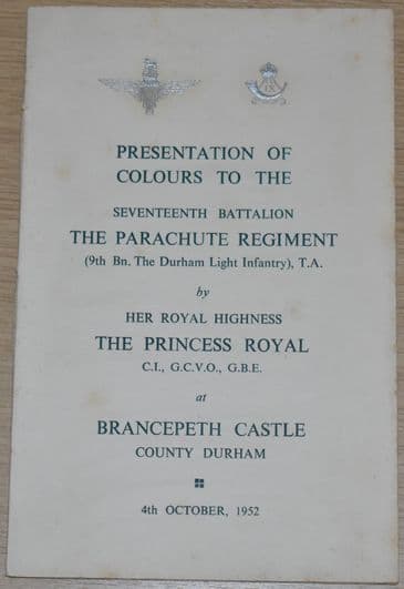 Presentation of Colours to the Seventeenth Battalion The Parachute Regiment, 4th October 1952