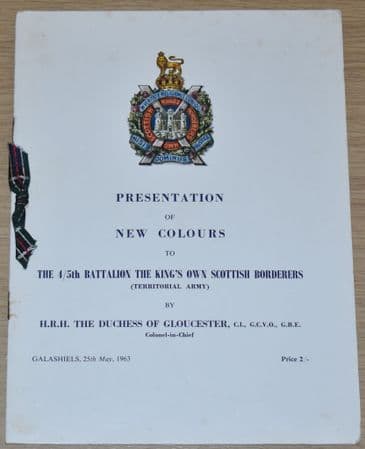 Presentation of New Colours to the 4/5th Battalion The King's Own Scottish Borderers, 25th May 1963