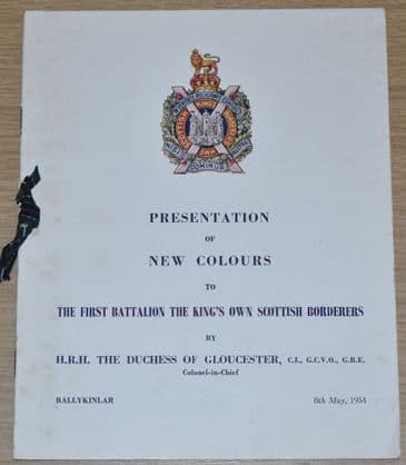 Presentation of New Colours to the First Battalion The King's Own Scottish Borderers, 8th May 1954