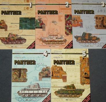 PzKpfw V - Panther, Volumes 1 to 5, by Waldemar Trojca