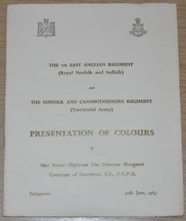 The 1st East Anglian Regiment (Royal Norfolk and Suffolk) Presentation of Colours, 30th June 1963