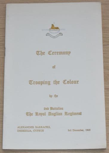 The Ceremony of Trooping the Colour by the 2nd Battalion The Royal Anglian Regiment 1965
