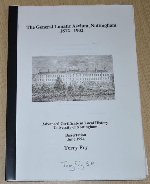 The General Lunatic Asylum, Nottingham 1812-1902, by Terry Fry