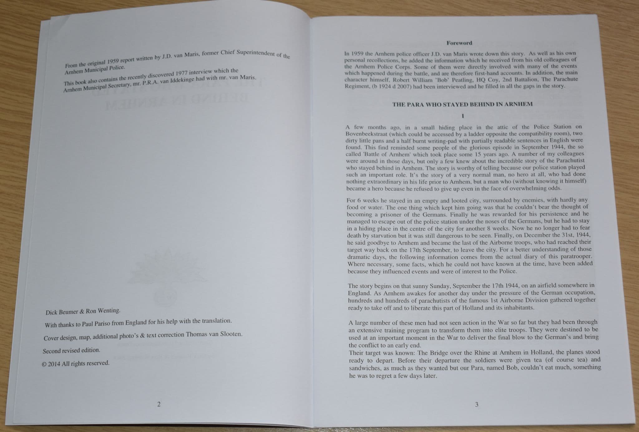 The Para who stayed behind in Arnhem edited and translated by Dick ...