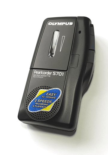 Olympus Pearlcorder S701 (Black) Micro Cassette Pocket Memo