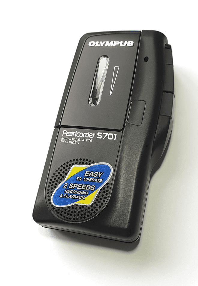 Olympus Pearlcorder S701 (Black) Micro Cassette Pocket Memo