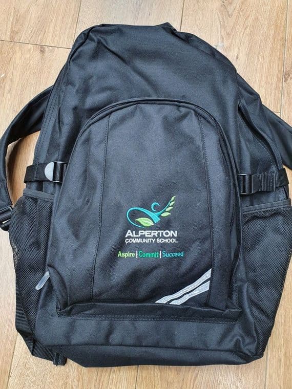 ALPERTON SCHOOL BACK PACK- YEAR COLOUR