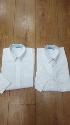 BOYS  SCHOOL SHIRT (2 PACK)- White-long sleeve