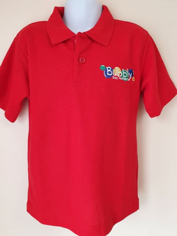 BUBBLY DAY-POLO SHIRT- RED
