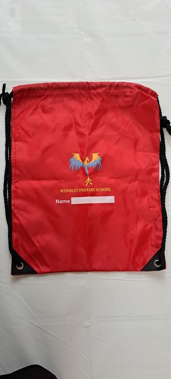 P E BAG--Red  WEMBLEY PRIMARY SCHOOL
