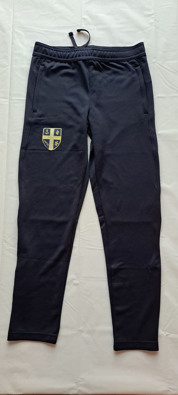 P E JOGGING BOTTOM--ST AUGUSTINE SCHOOL-- Navy/logo