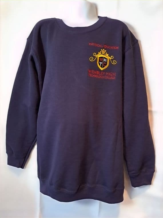 P E SWEATSHIRT (NEW)- WEMBLEY HIGH TECH COLLEGE