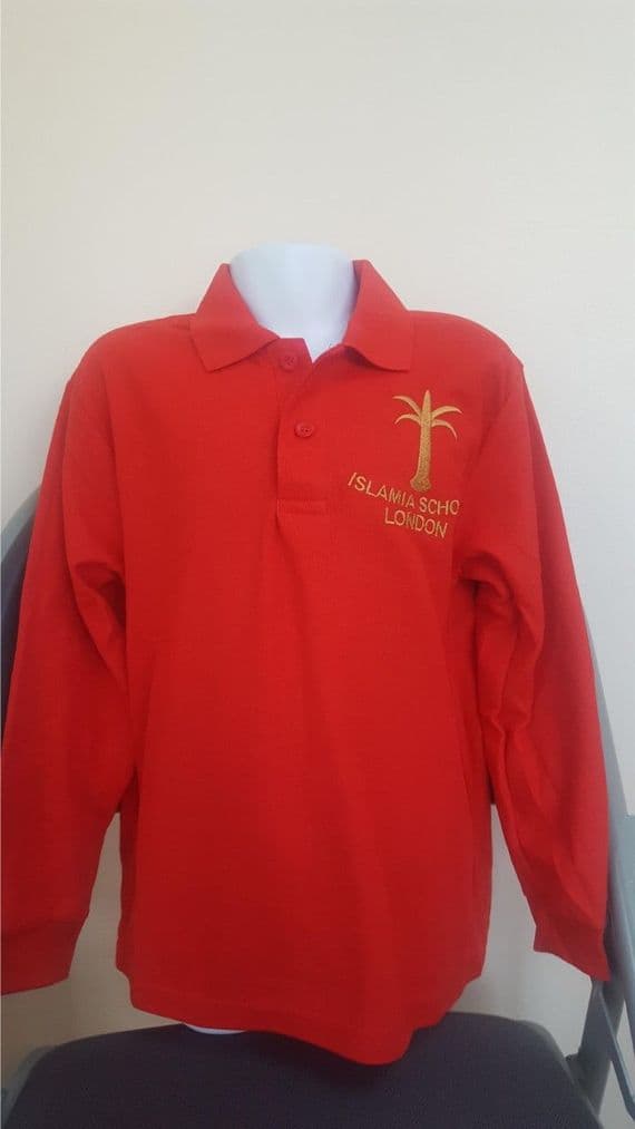 P E TOP  RED..ISLAMIA PRIMARY...LONG SLEEVE