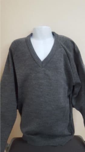 SCHOOL SWEATER- GREY-, Newman Catholic College