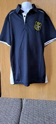 SPORTS POLO SHIRT  (   NEW YEAR--7)    NAVY -CLAREMONT SCHOOL-Unisex