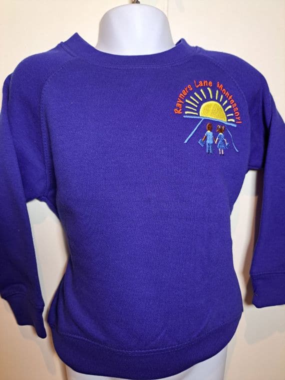 SWEAT SHIRT-  RAYNERS LANE.. Montessri School (Royal blue)