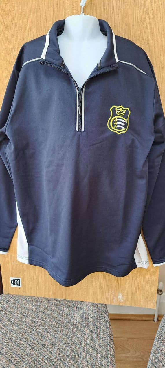 TRACK TOP- NEW YEAR -7  -Navy  CLAREMONT SCH