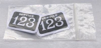 00 Lines Bros / Tri-ang Wooden Pre-War Bus " SERVICE 123 " - Peel & Stick (Pair)