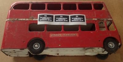 01 LARGE Tri-ang ROUTEMASTER Steel Bus Set of 3  EPSOM STN  (Peel and stick)  decals