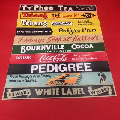 01 LARGE Tri-ang ROUTEMASTER Steel Bus " THE Name for Toys " Peel & Stick (Each)