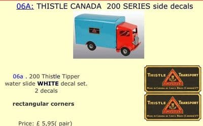 06A: THISTLE CANADA  200 SERIES side decals