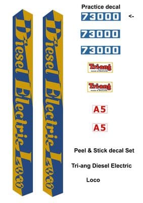 077. Tri-ang Diesel Electric Loco decal set