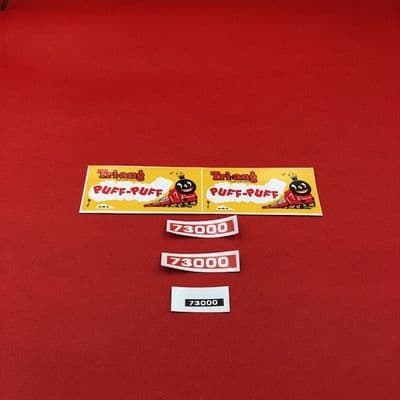 09. Tri-ang ( Triang ) Puff Puff Train  decal Peel and Stick smiling style set decals