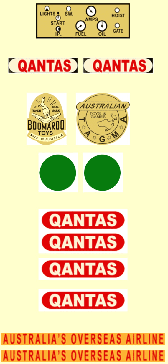 1012 Boomaroo Toys Qantas Tagma tractor & trailer