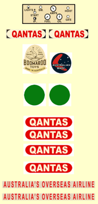 1013 Boomaroo Toys Qantas tractor & trailer