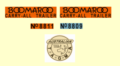105 Boomaroo Toys Tagma Tractor/trailer decal set