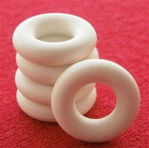 15mm Outside Diameter White Smooth to fit Dinky Toys French & Pre-War Saloon Tyres (Each)