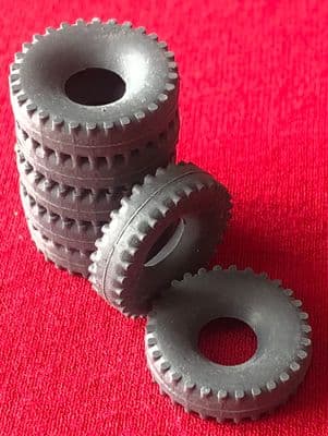 20mm Dark Grey Block Treaded for Supertoys & Racing Cars Tyre (Each)
