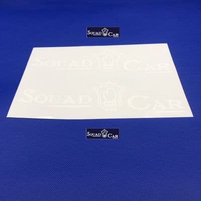 31AA Tri-ang Police Squad Car Peel & Stick White Vinyl decal