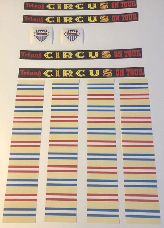 35 . Tri-ang Junior Circus on Tour decal set