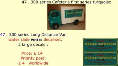 47 . Tri-ang 300 series Cafeteria first series turquoise