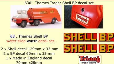 630 . Tri-ang Thames Trader Shell BP decal set