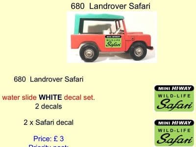680 Tri-ang  Landrover Safari