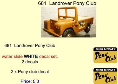 681 Tri-ang  Landrover Pony Club
