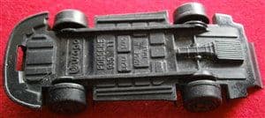 BURAGO - Original - 1:45 Porsche 935 TT Chassis Baseplate and Wheels