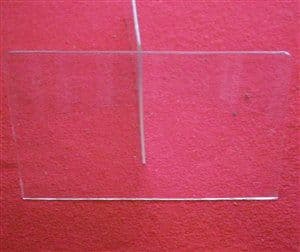 Clear Plastic Sheet 1mm Thickness (Approx Length=77mm Width=48mm) for Windscreen making etc. [Each].