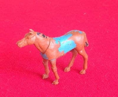 CORGI TOYS 1104 - Original - Horsebox Brown plastic horse with a painted Blue coat [Each]