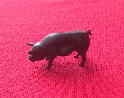 CORGI TOYS GIFT SET # 5 AGRICULTURAL SET BLACK PLASTIC PIG