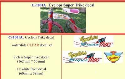 CY1001A   Cyclops Super Trike decal
