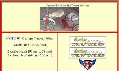 CY1110W Cyclops Tandem White