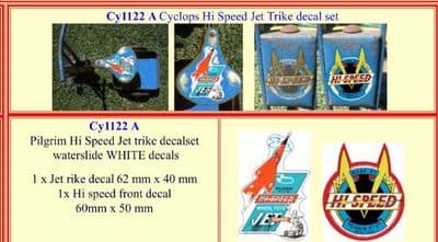 CY1122A Cyclops Hi Speed Jet Trike decal set